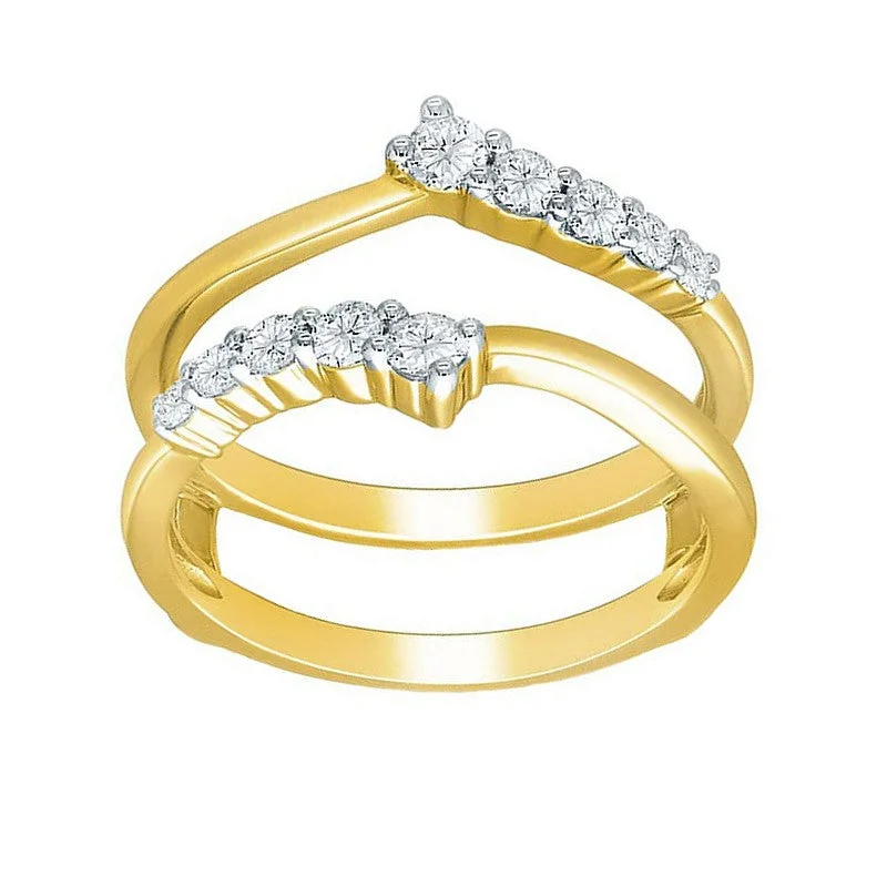 Zodiac engagement rings for women -1/2ctw Diamond Ring Guard