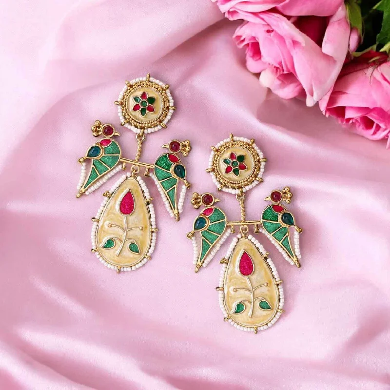 Women minimalist earrings -Multicolor Trishani Danglers