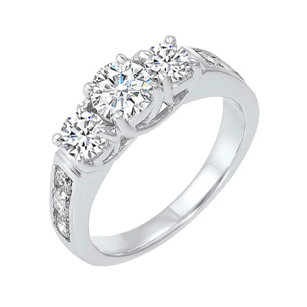 Women personalized rings -14Kt White Gold Diamond (2Ctw) Ring