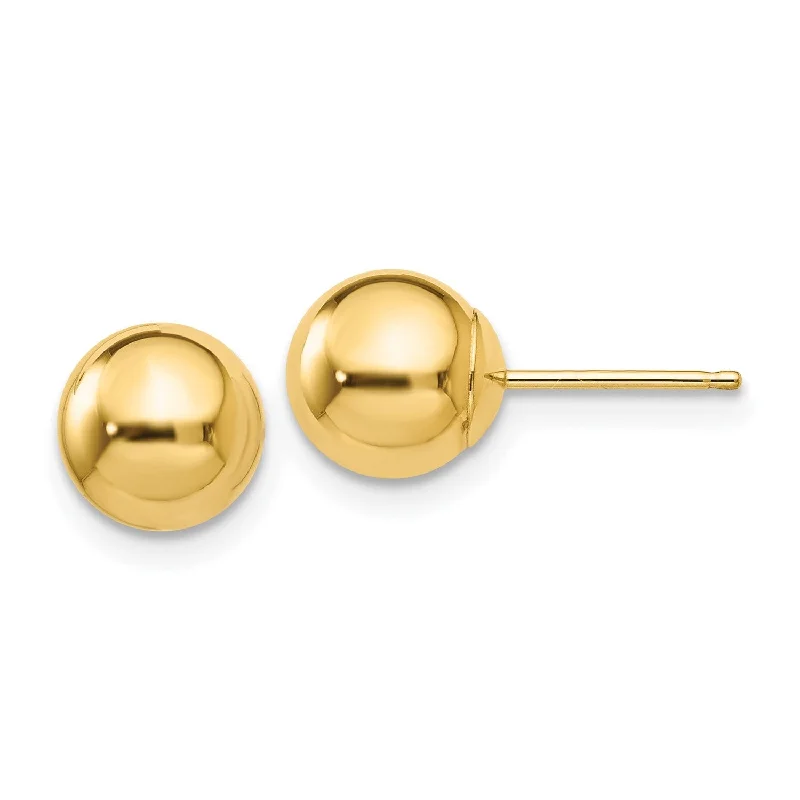 Women vintage gemstone earrings -14KT Yellow Gold 5MM 5MM Stud Earrings