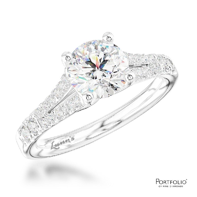 Women art deco rings -Solitaire 1.00ct G SI1 Diamond Platinum Ring