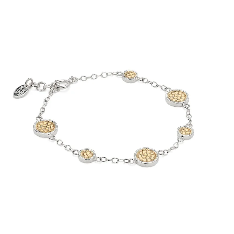 Women trendy stackable bangles and bracelets -Anna Beck Classic Station Bracelet