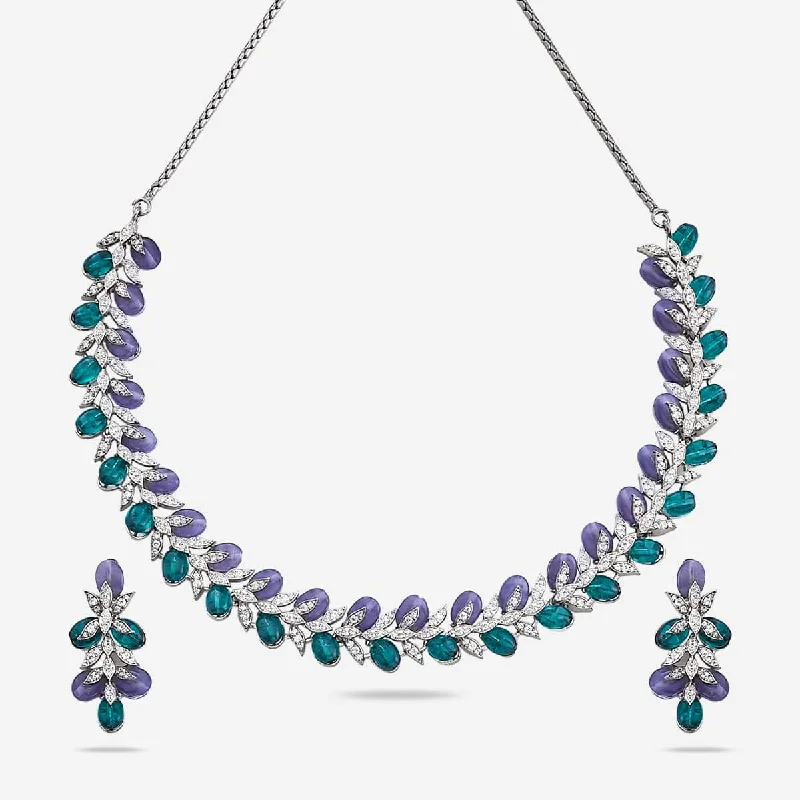 Matching necklace sets for women -Zircon Necklace 163835