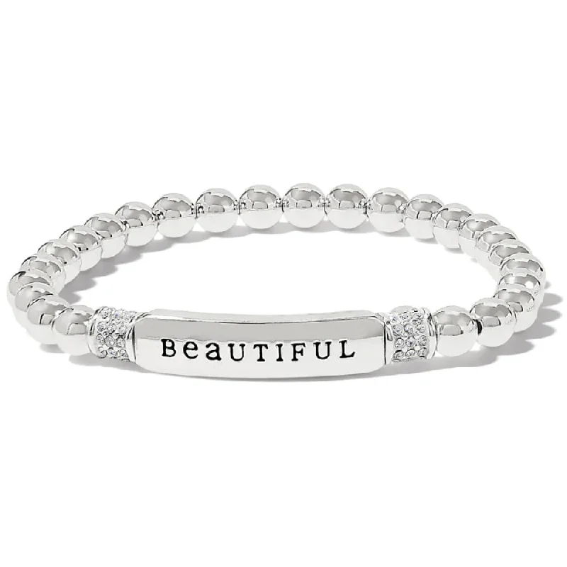 Silver bangles and bracelets for women -Brighton Meridian Petite Stretch Bracelet