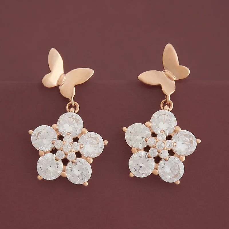 Women drop diamond earrings -92.5 Silver Earring 180591