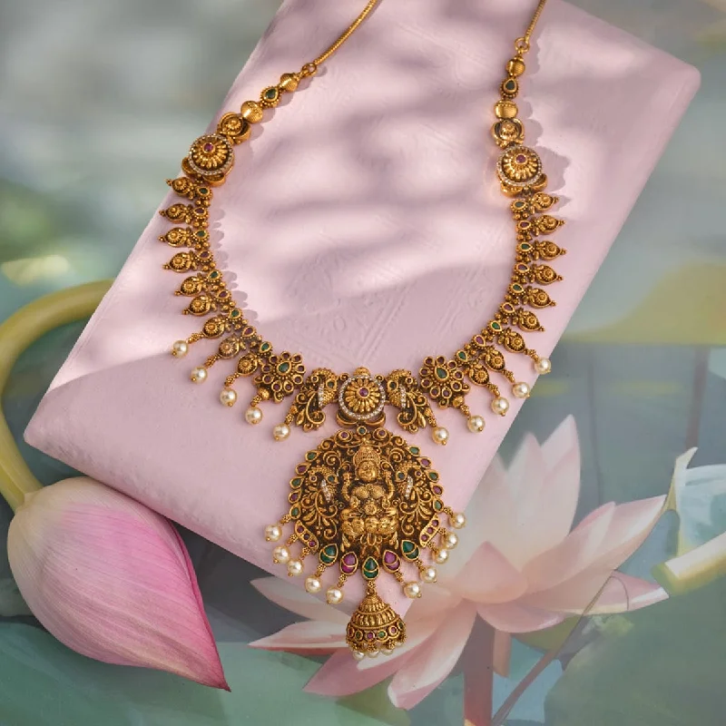 Delicate gold necklaces for women -Antique Necklace 173564