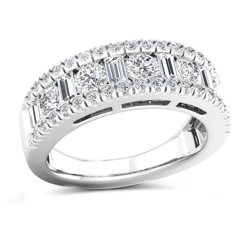 Engraved engagement rings for women -1.50ctw Diamond Ring