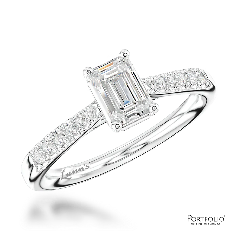 Women custom engagement rings -Solitaire 0.60ct F VS1 Diamond Platinum Ring