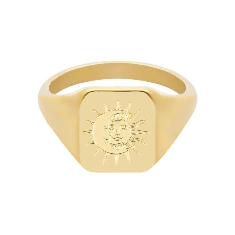 Women chunky rings -Solar System Signet Ring