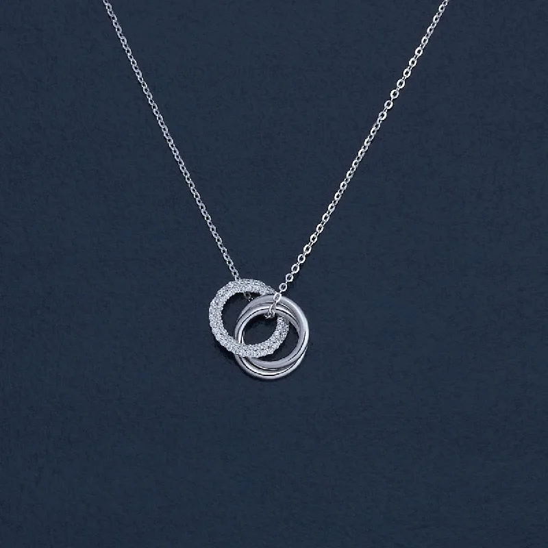 Classic diamond necklaces for women -92.5 Silver Necklace 180882