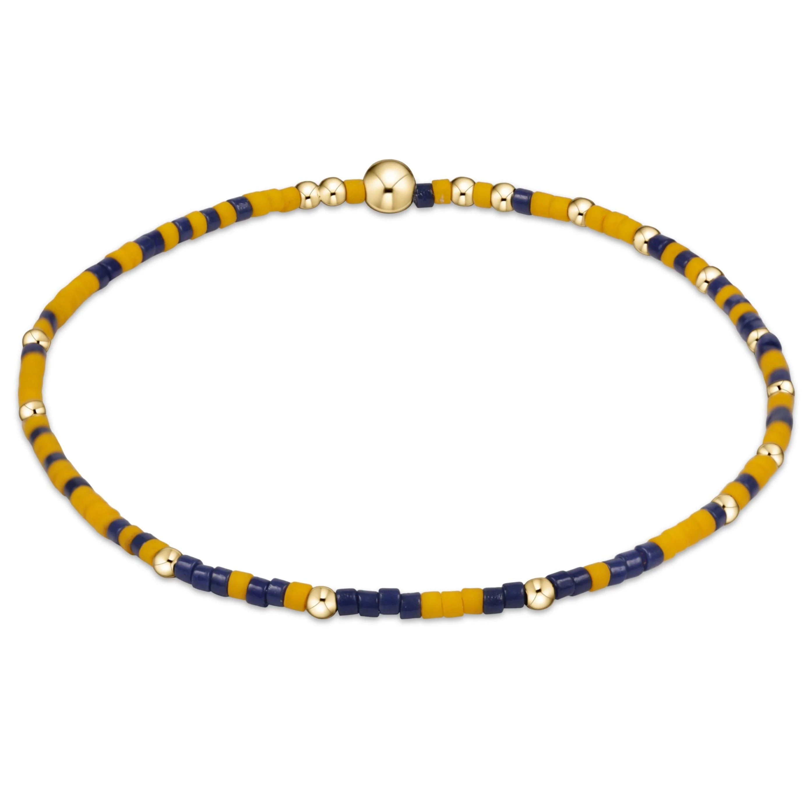 Women braided bangles and bracelets -enewton 6.25" Gameday Hope Unwritten Bracelet - Golden Yellow Matte Navy