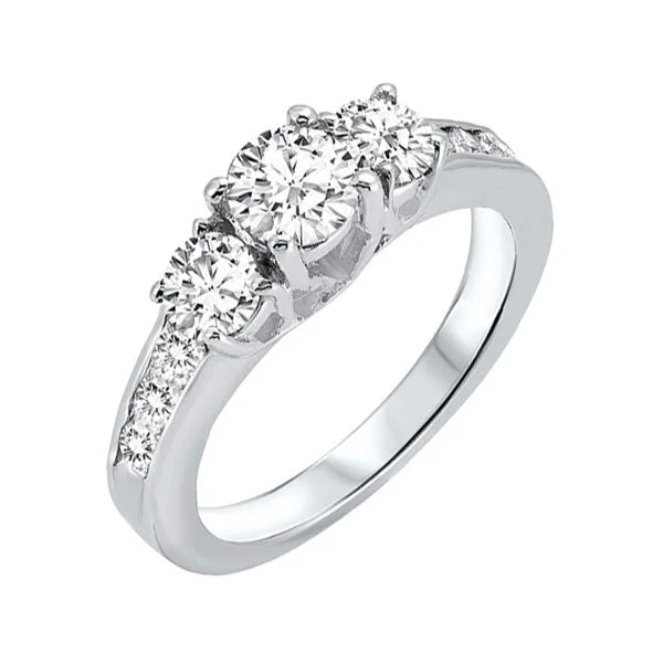 Women solitaire rings -14Kt White Gold Diamond (1Ctw) Ring