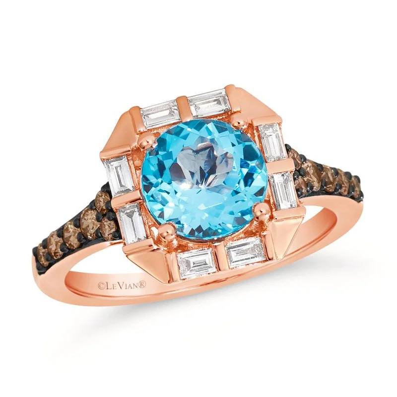 Women vintage rings -Le Vian Blue Topaz Ring