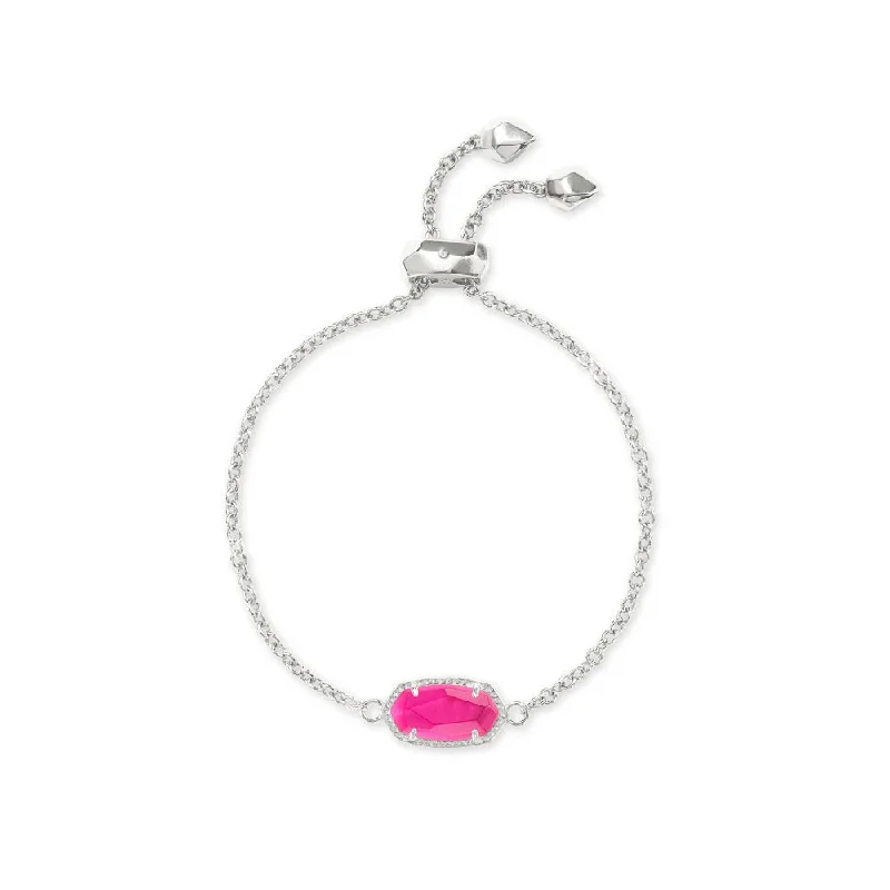 Women infinity charm bangles and bracelets -Kendra Scott Elaina Adjustable Chain Bracelet in Azalea Illusion