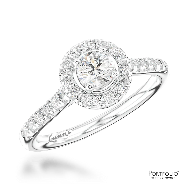 Women personalized rings -Cluster 0.30ct D SI1 Diamond Platinum Ring