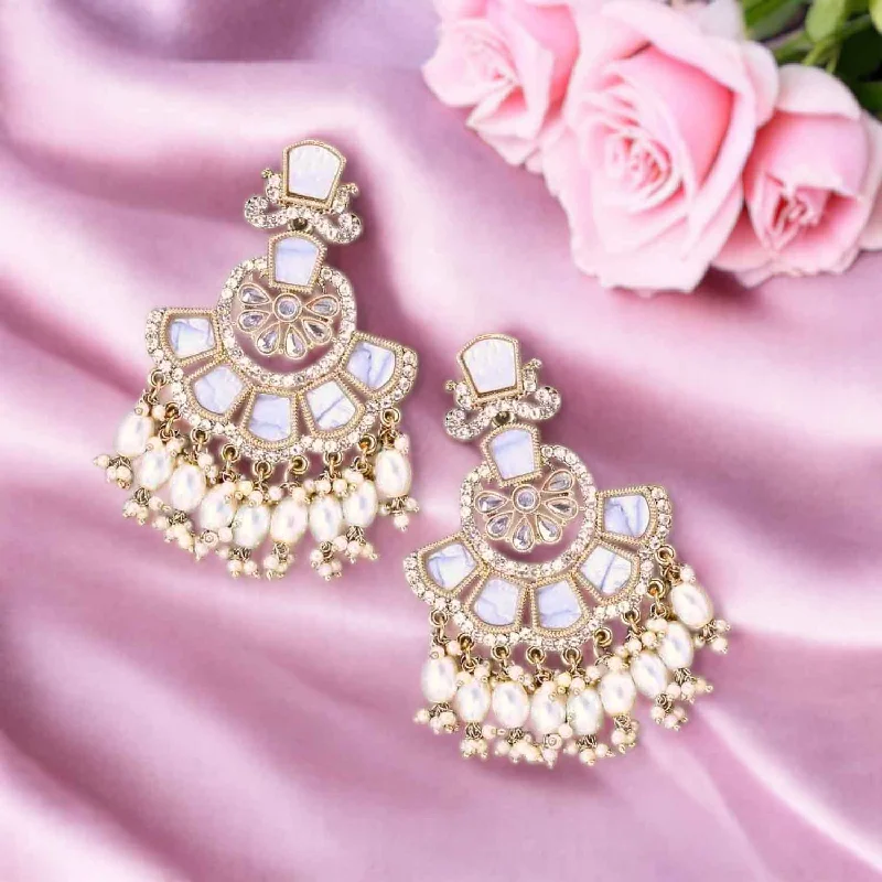 Women trendy hoop earrings -Ivory Adhikansh Chandbalis