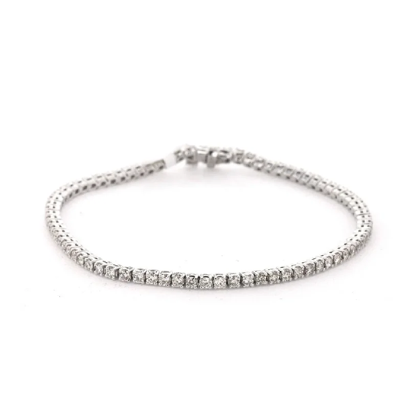 Women multi-strand bangles and bracelets -2.14 ctw Diamond Tennis Bracelet