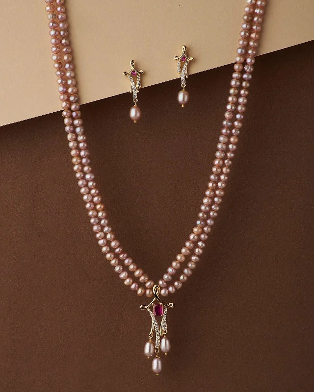 Elegant necklaces for women -Ravishing Stone Studded Necklace Set