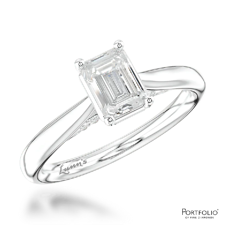 Women gemstone rings -Solitaire 0.71ct D VS1 Diamond Platinum Ring