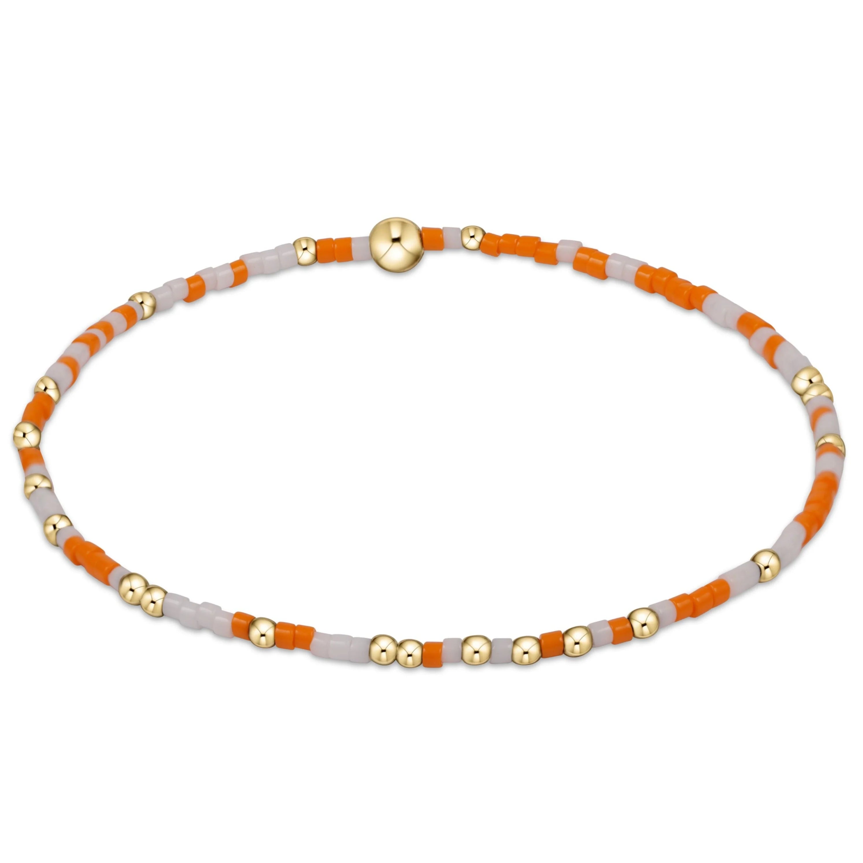 Women charm bangles and bracelets -enewton 6.25" Gameday Hope Unwritten Bracelet - Orange White