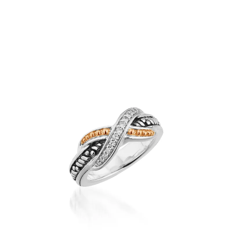 Women statement rings -Apollo Pave Diamond Curve Ring