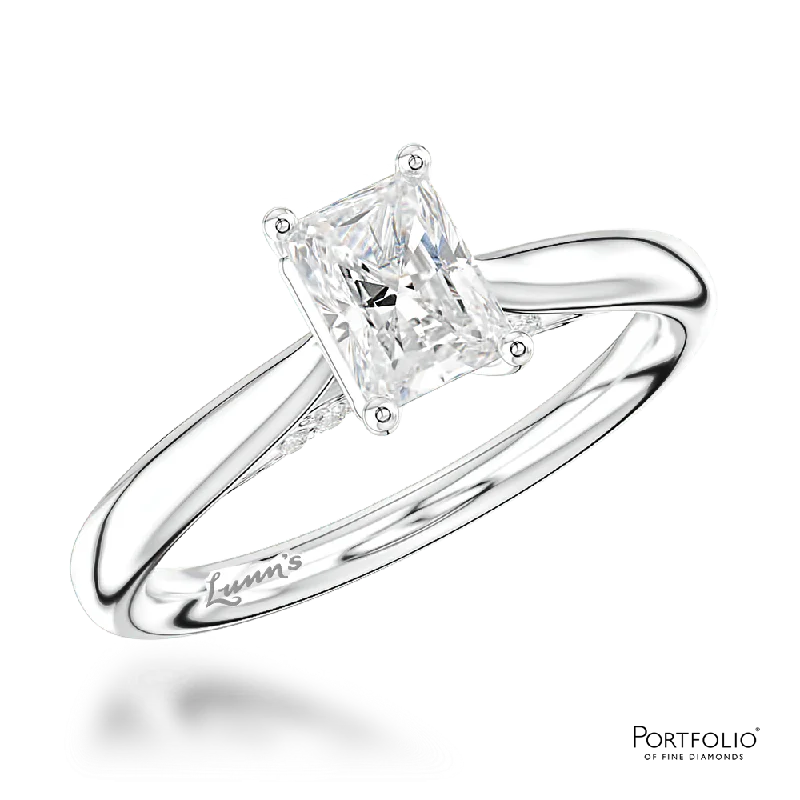 Affordable rings for women -Solitaire 0.70ct E VS2 Diamond Platinum Ring