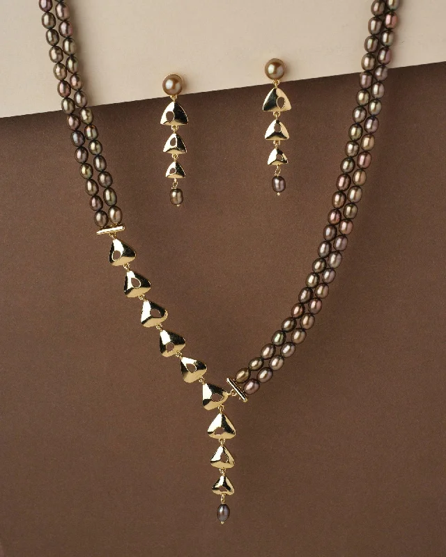 Custom necklaces for women -Trendy Pearl Necklace Set