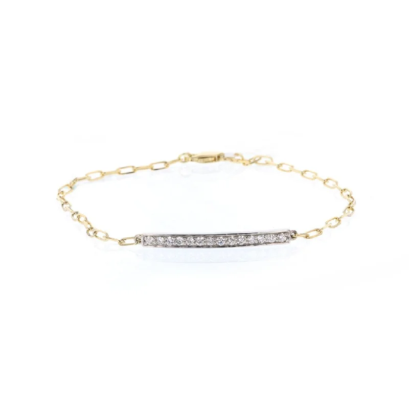 Women modern bangles and bracelets -0.26 ctw Diamond Paper Clip Bracelet