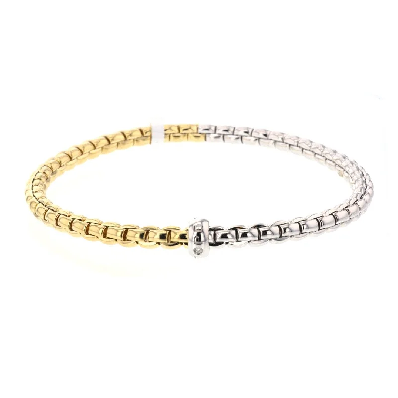 Women double bangle bracelets -0.01 ctw Diamond Flex Bracelet