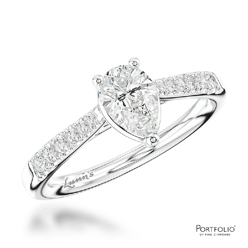 Women eternity diamond rings -Solitaire 0.70ct F VS1 Diamond Platinum Ring