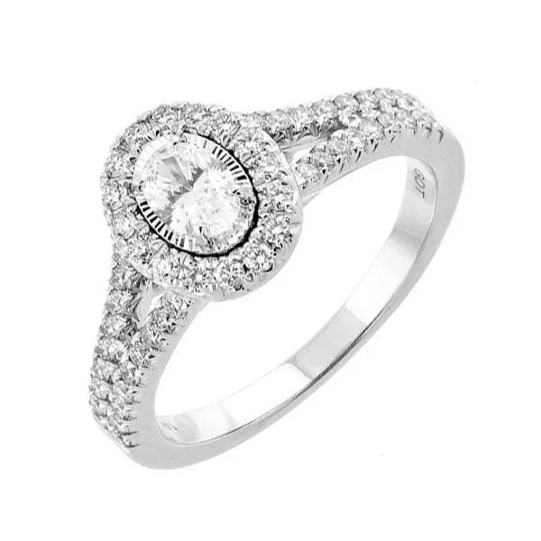 Women bold rings -14Kt White Gold Diamond(3/4Ctw) Ring