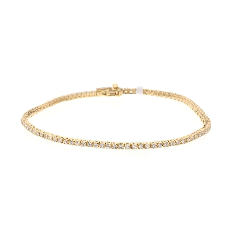 Women pearl and diamond bangles and bracelets -1.34 ctw Diamond Tennis Bracelet