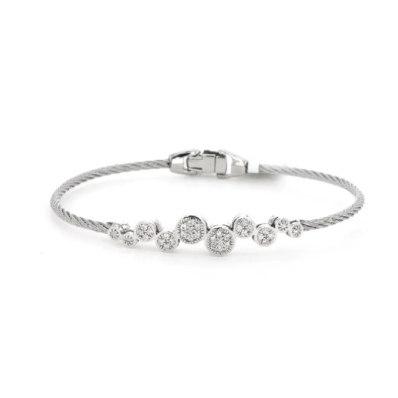 Women elegant bangles and bracelets -0.28 ctw Diamond Cable Bangle Bracelet