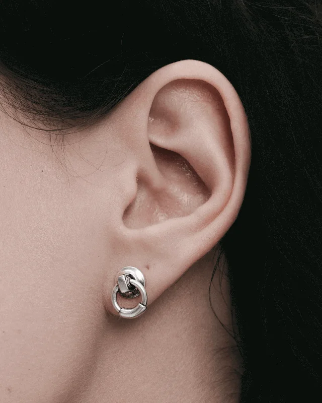 Women pearl hoop earrings -Portal Stud Earrings