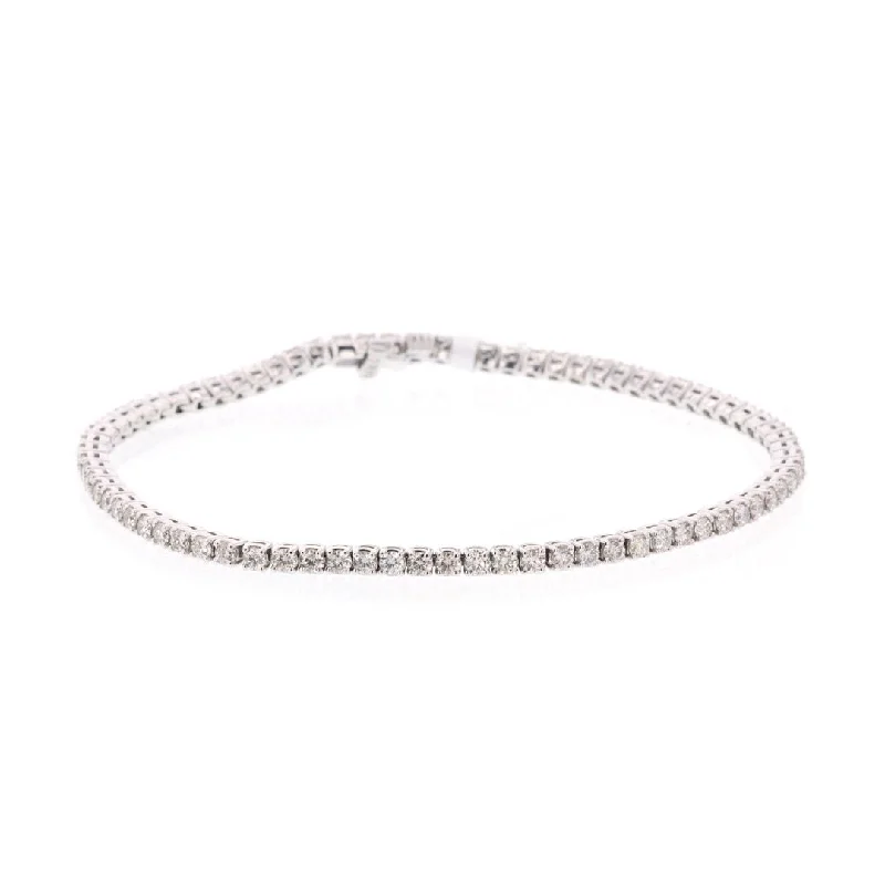 Women gold-plated bangles and bracelets -2.16 ctw Diamond Tennis Bracelet