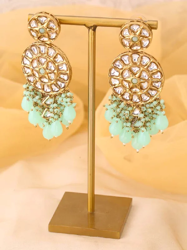 Women chandelier earrings -Mint Rachna Chandbalis