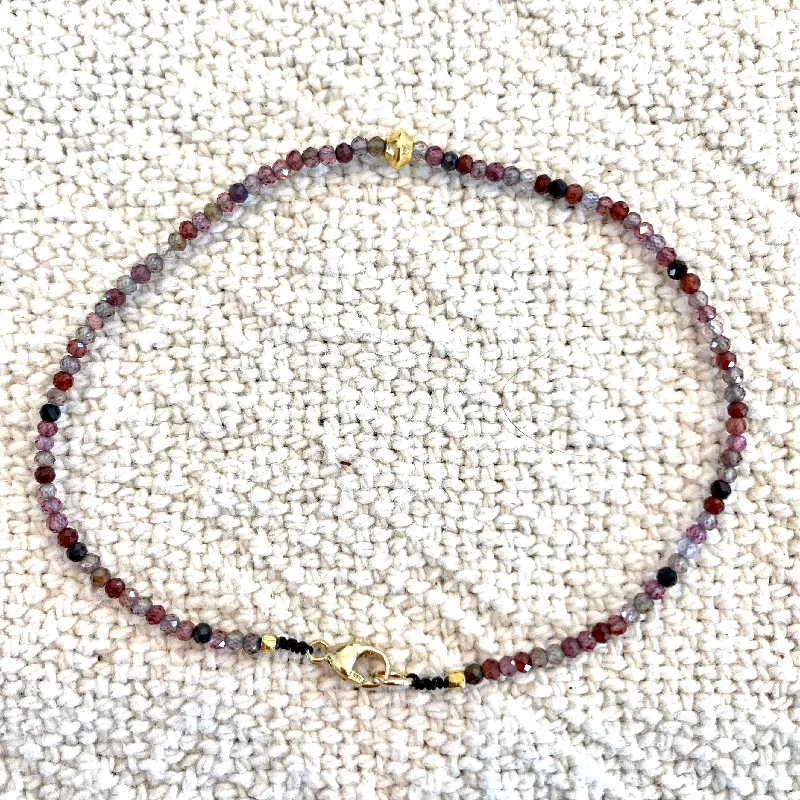 Diamond bangles and bracelets for women -One of a Kind Red Ombre Sapphires with 18K Gold Bracelet