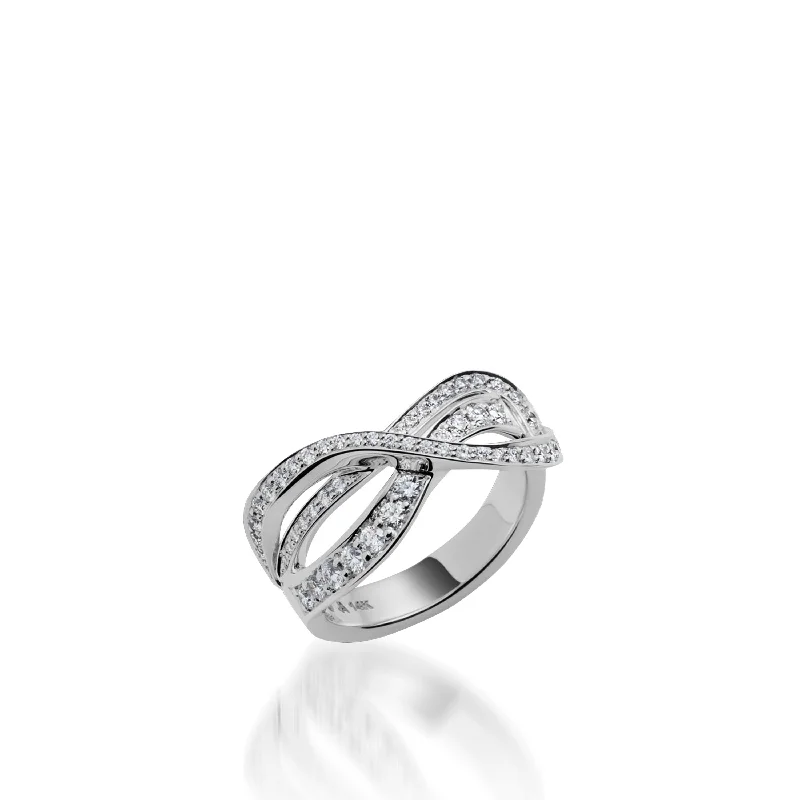 Women solitaire rings -Bellagio Small Diamond Pave Ring