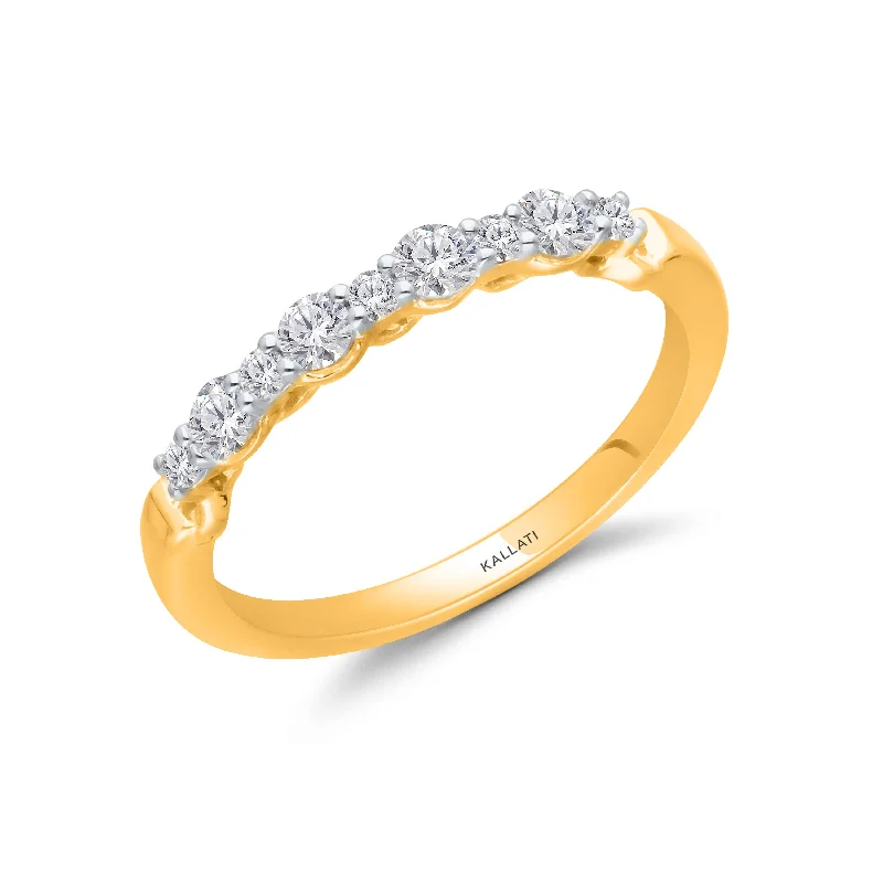 Women gemstone band rings -Kallati .40ctw Lab Grown Diamond Band