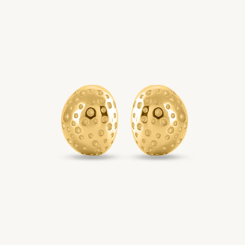 Custom earrings for women -Golden Crater Earrings