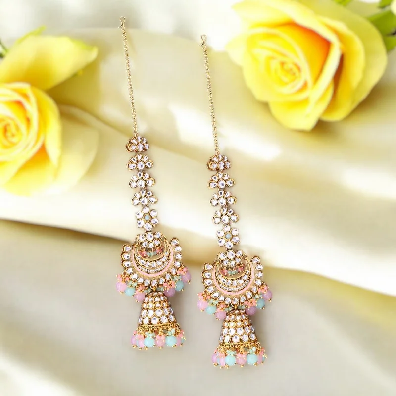 Women artistic earrings -Prismatic Karanja Sahara Jhumkis