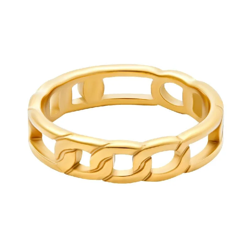 Women fashion rings -Figaro Chain Ring