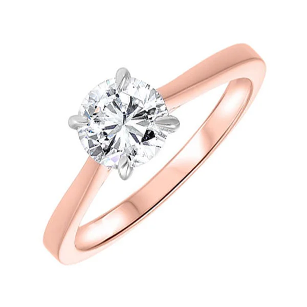 Women luxurious diamond rings -14Kt White Rose Gold Diamond (1Ctw) Ring