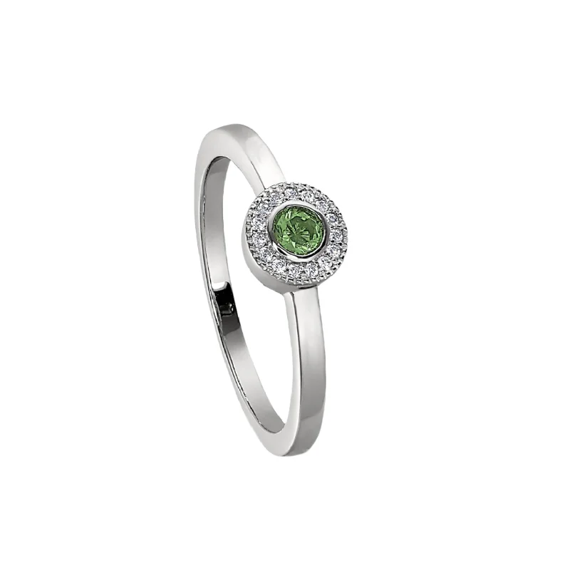 Women infinity rings -Birth Gems Peridot Ring