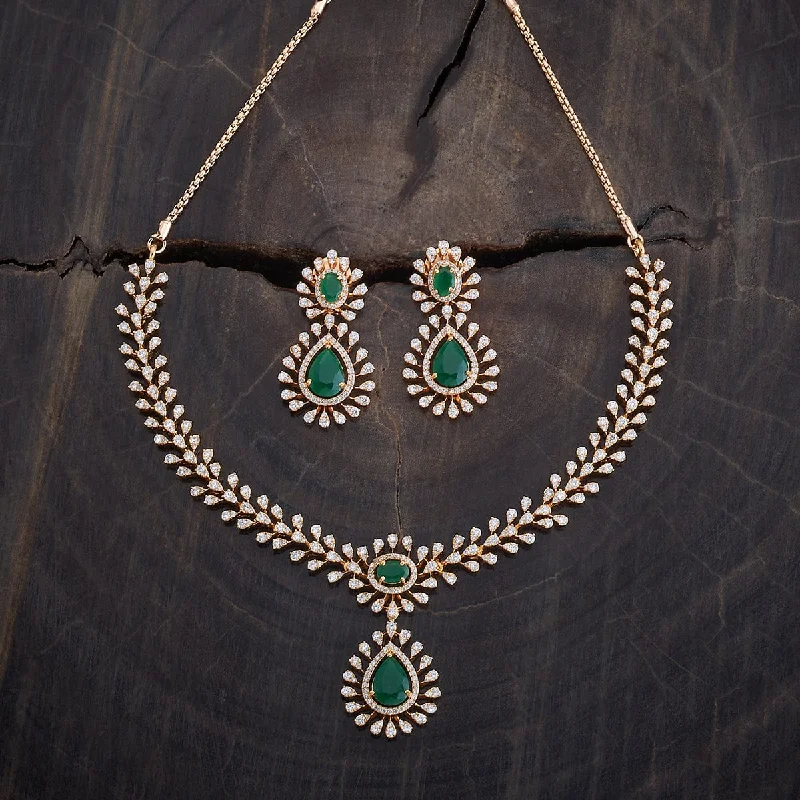 Retro-inspired necklaces for women -Zircon Necklace 175794