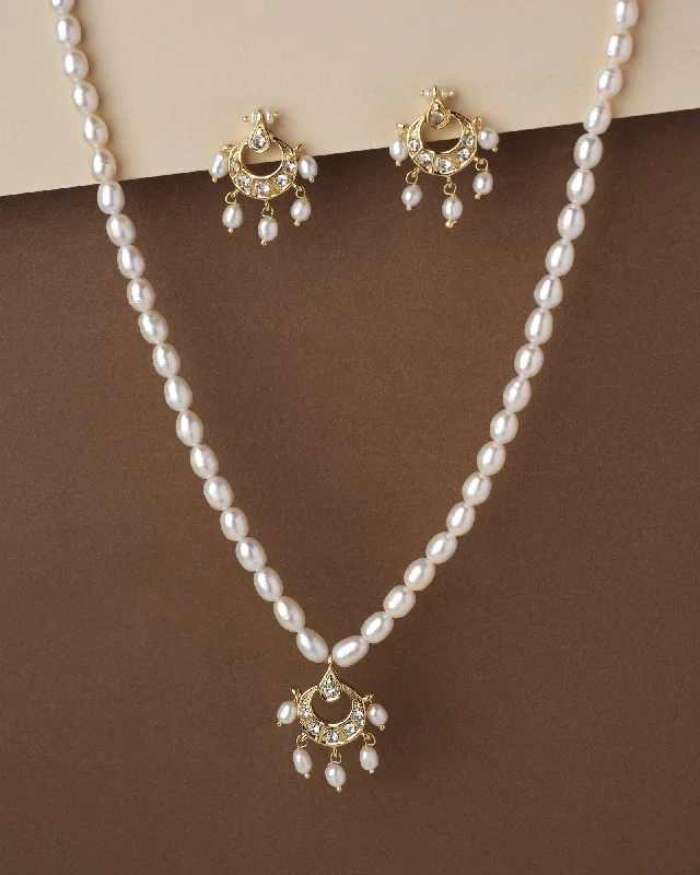 Delicate necklaces for women -Trendy Pearl Necklace Set