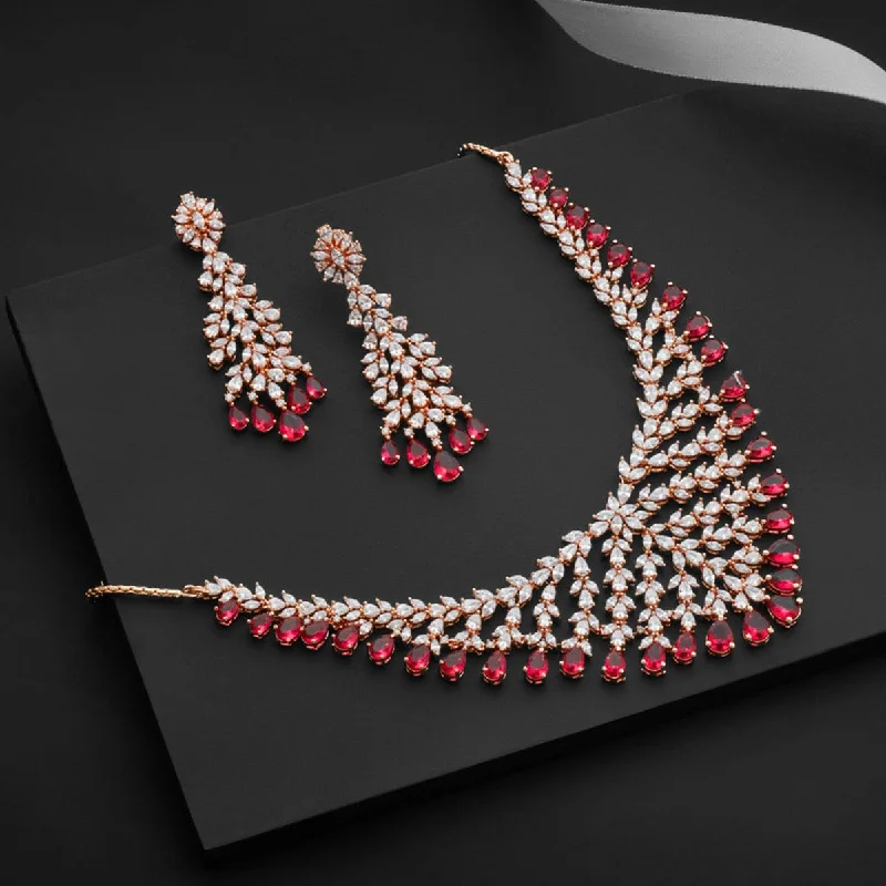 Layered necklaces for women -Zircon Necklace 163816