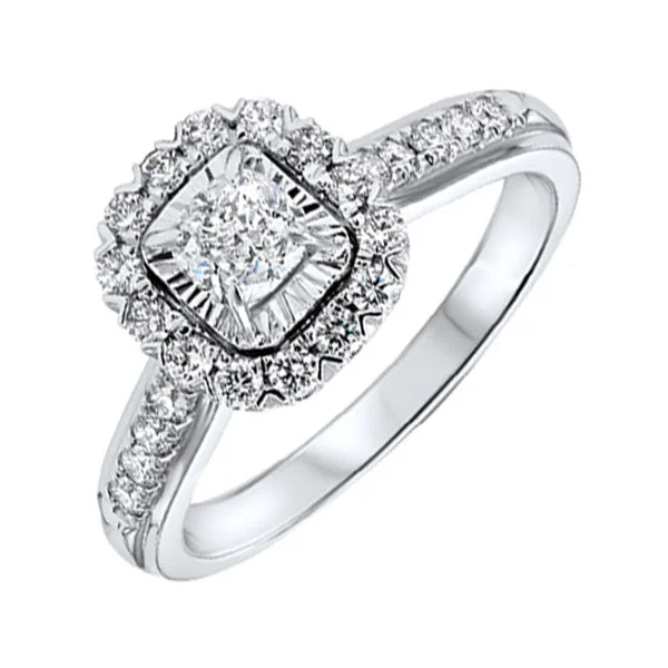 Women stylish rings -14Kt White Gold Diamond(1Ctw) Ring