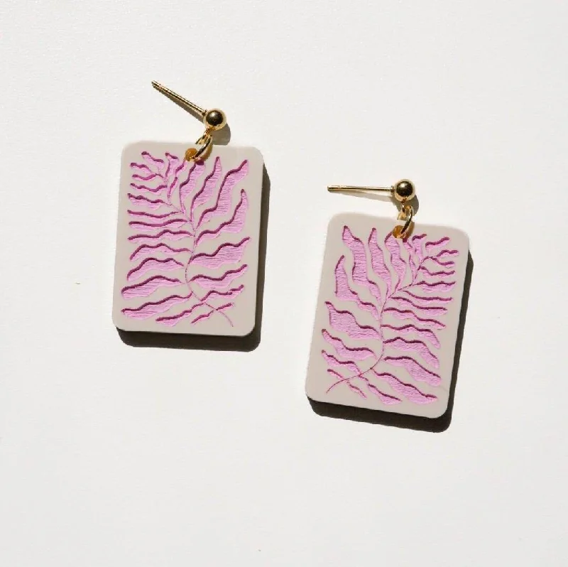 Women clip-on earrings -Matisse Leaf Earrings