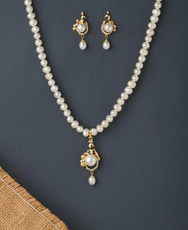 Custom birthstone necklaces for women -Trendy Real Pearl Necklace Set